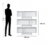 وحدة رفوف مودرن-لون ابيض