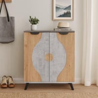 خزانة أحذية بابين 5 أدوار بتصميم أنيق