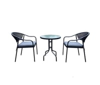 طقم طاولة مع 2 كرسي للحدائق والمساحات الخارجية