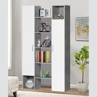 وحدة تخزين مودرن - لون رمادي و أبيض