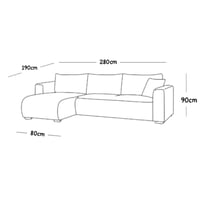 كنب زاوية حرف L ماريلينا بتصميم مميز