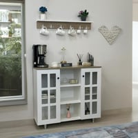 ركن قهوة بتصميم فاخر - لون ابيض