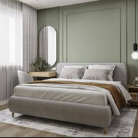 سرير مودرن - بلون رمادي