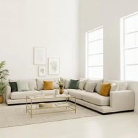 كنب زاوية حرف L بتصميم أنيق و بسيط - بيج