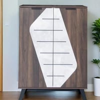 خزانة أحذية بابين - لون بني