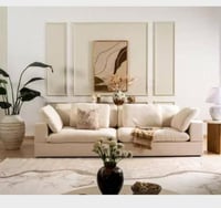 كنبة مقعدين مودرن - لون بيج