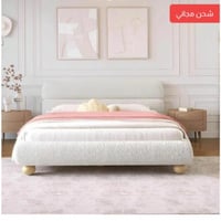 كنب زاوية حرف L مع بوف وسرير مقاس ١٨٠*٢٠٠