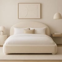 سرير نوم مميز - لون أوف وايت -تصميم رائع وأنيق