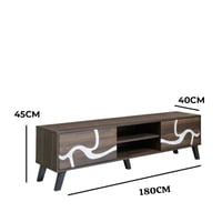 طاولة تلفزيون - لون بني - تصميم مودرن وفخم