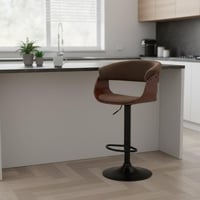 كرسي بار بتصميم فاخر - بني