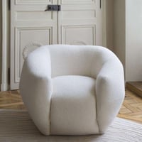 كرسي كنبة مفرد- ابيض