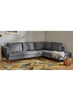 كنب زاوية شكل حرف L رمادي