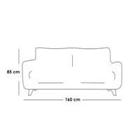 طقم كنب قطعتين- أسود