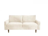 كنبة مقعدين مخمل- بيج