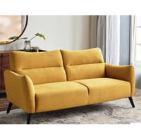 كنبة مقعدين 210*80* 86 سم - أصفر