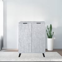 خزانة أحذية بابين - لون رمادي