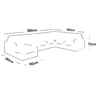 كنب زاوية حرف U - لون بيج مميز