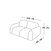 كنب مقعدين مودرن لورا – أوف وايت