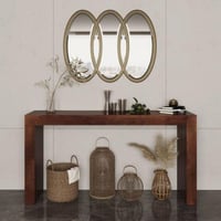 طاولة مدخل مودرن خشبية لون بني