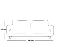 طقم كنب قطعتين - بيج