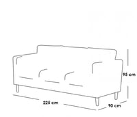 طقم كنب قطعتين - رمادي