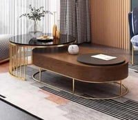 كنب زاوية حرف L مع كنب مفرد لون بيج