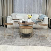 طقم طاولات خدمة 6 قطع مودرن