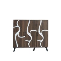 خزانة أحذية - لون بني مع رمادي - تصميم عصري وفخم