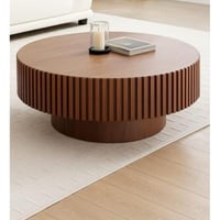 طاولة مودرن دائرية بتصميم فاخر - لون بني