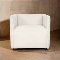 كرسي كنبة مفرد - ابيض