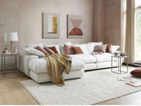 كنب زاوية حرف L مميز و أنيق - أبيض