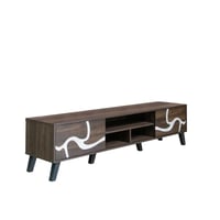 طاولة تلفزيون - لون بني - تصميم مودرن وفخم