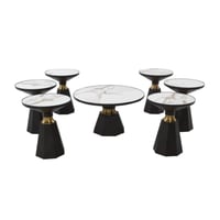 طقم طاولات خدمة 7 قطع بتصميم أنيق و فاخر