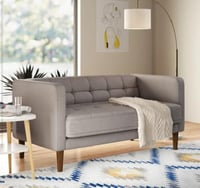 كنبة مقعدين مودرن - لون رمادي