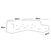 كنب زاوية حرف L بتصميم كلاسيكي - لون رمادي