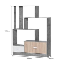 وحدة تخزين مودرن - لون رمادي و خشبي