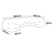 كنب زاوية حرف U أليورا - لون بيج