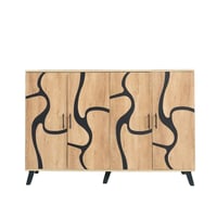 خزانة أحذية - لون بيج مع اسود - تصميم رائع وأنيق