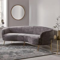 كنبة ثلاثية مودرن بتصميم أنيق - رمادي