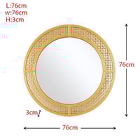 مرايا جدارية مودرن - لون ذهبي