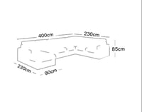 كنب زاوية حرف U بيانس