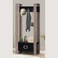 وحدة تخزين مدخل - لون خشبي و أسود