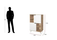 وحدة تخزين مودرن - لون خشبي و أبيض