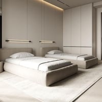 طقم أسرة اطفال - لون بيج مودرن - تصميم أنيق ومختلف