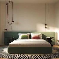سرير نوم مودرن - لون اخضر - تصميم عصري وفخم