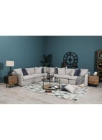 كنب زاوية شكل حرف L بيج