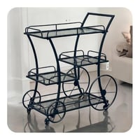 عربة تقديم - أسود