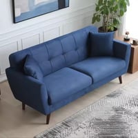 كنبة مقعدين لون أزرق