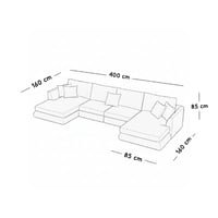 كنب حرف U - تصميم يجمع بين الأناقة والبساطة