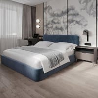 سرير مودرن - لون أزرق - تصميم راقي وجذاب